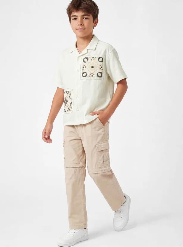 Boys Embellished Oversized Shirt