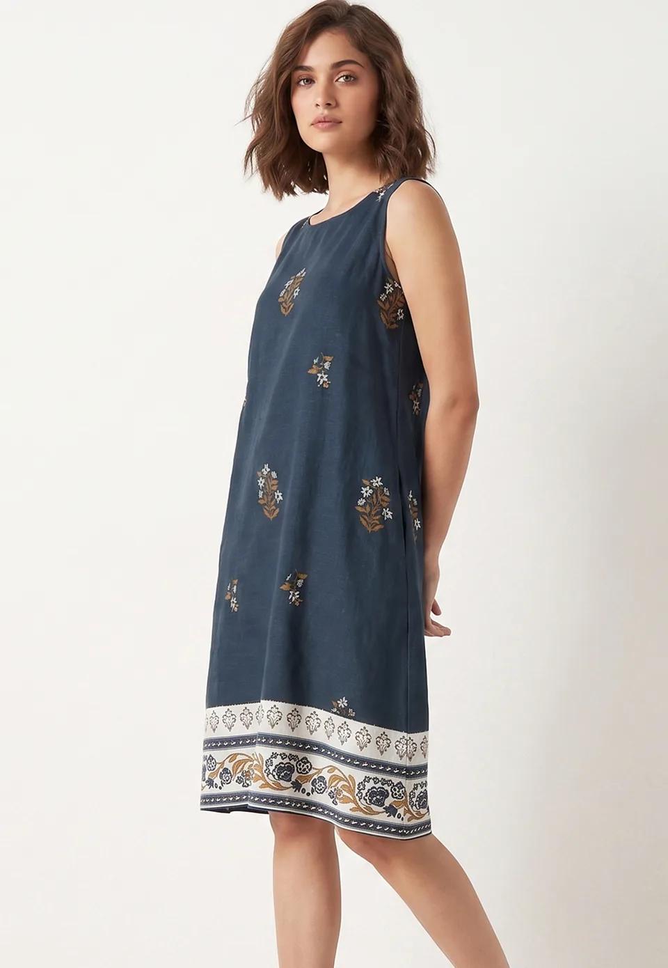 Ethnic Motif A-Line Dress