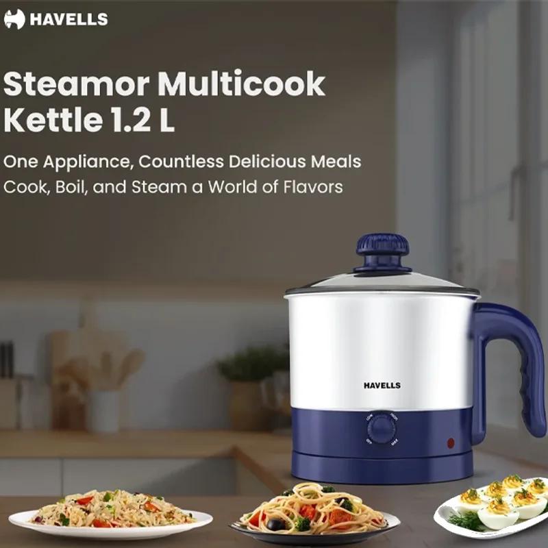 Havells Steamor 1.2 L Multicook Kettle
