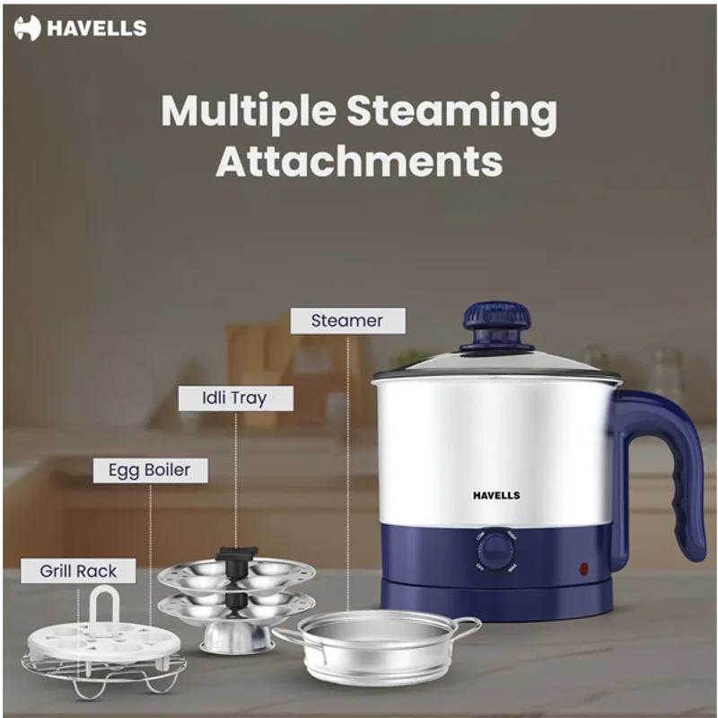 Havells Steamor 1.2 L Multicook Kettle