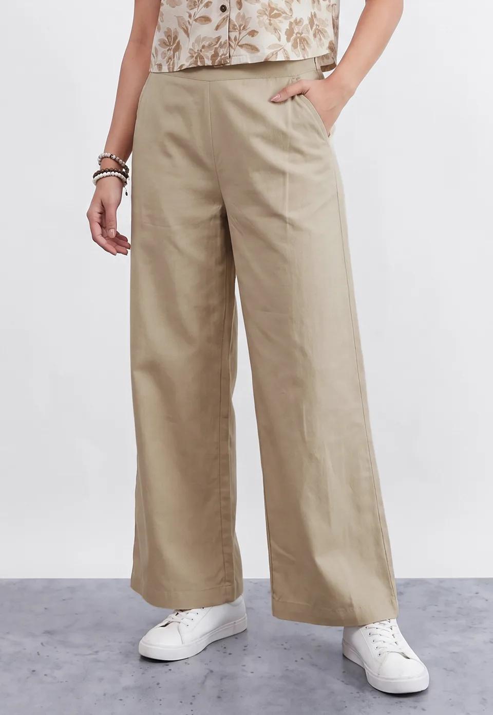 Solid Straight Pants - product media
