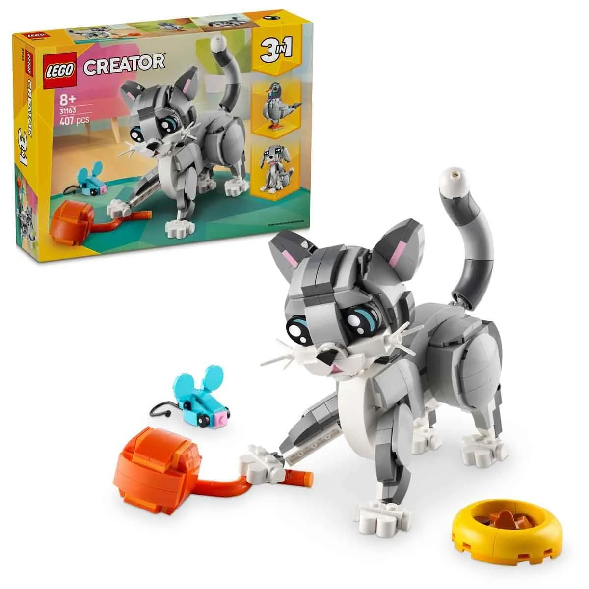 LEGO Creator 3in1 Playful Cat Pet Toy Animal Playset