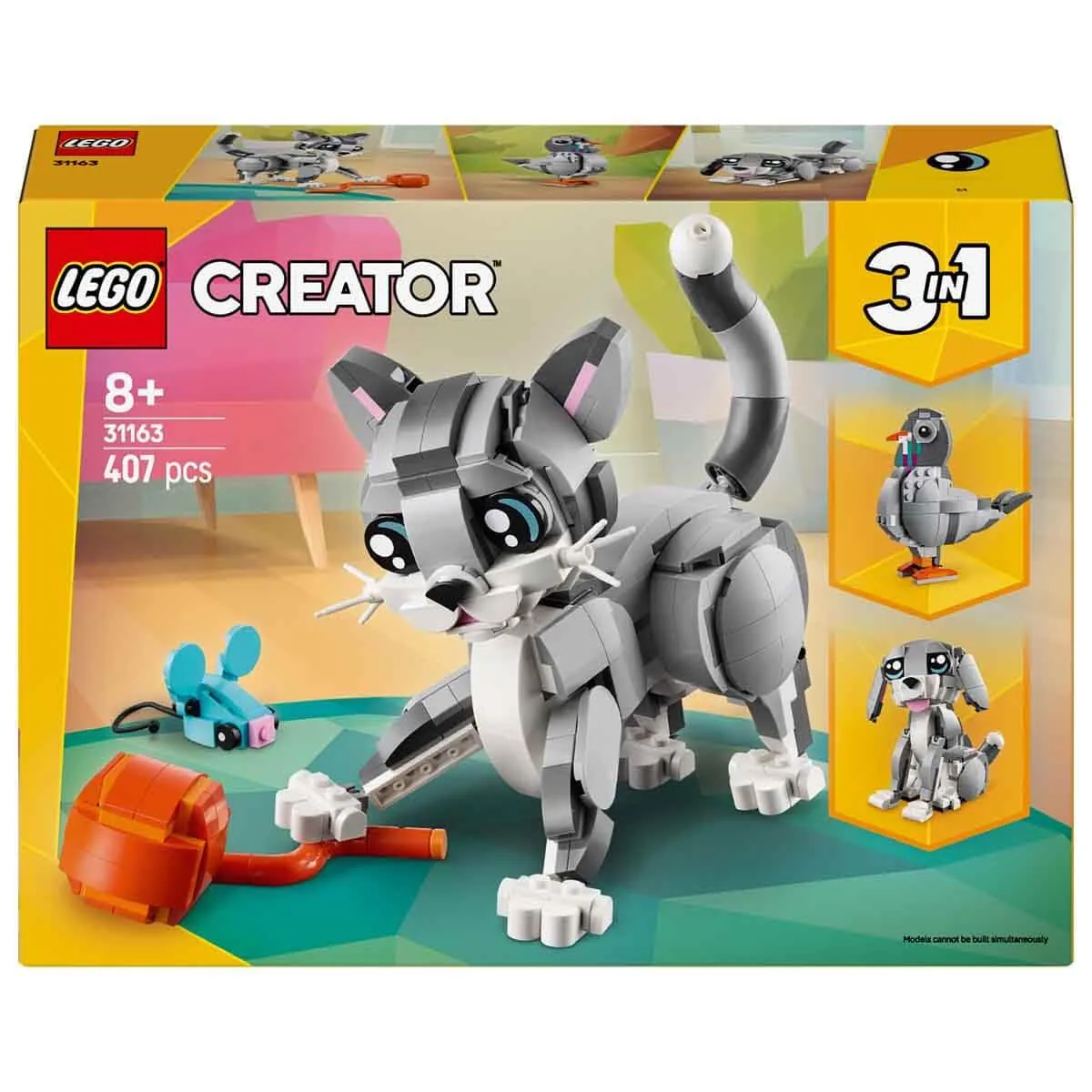 LEGO Creator 3in1 Playful Cat Pet Toy Animal Playset