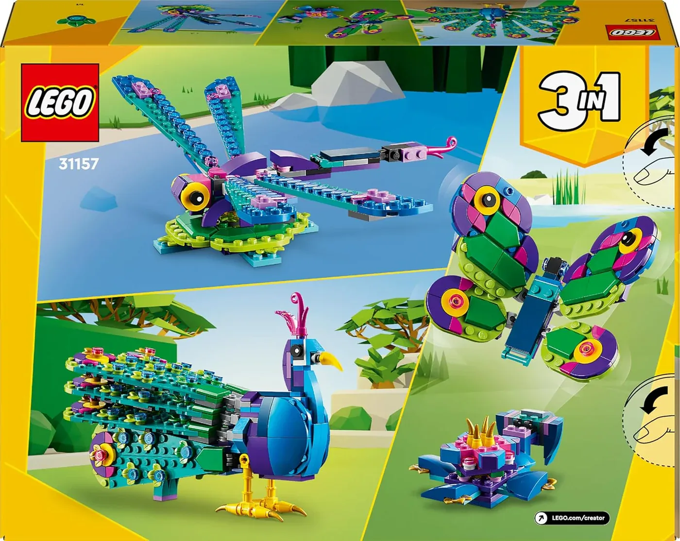 LEGO Creator Exotic Peacock 3in1 Toy Set