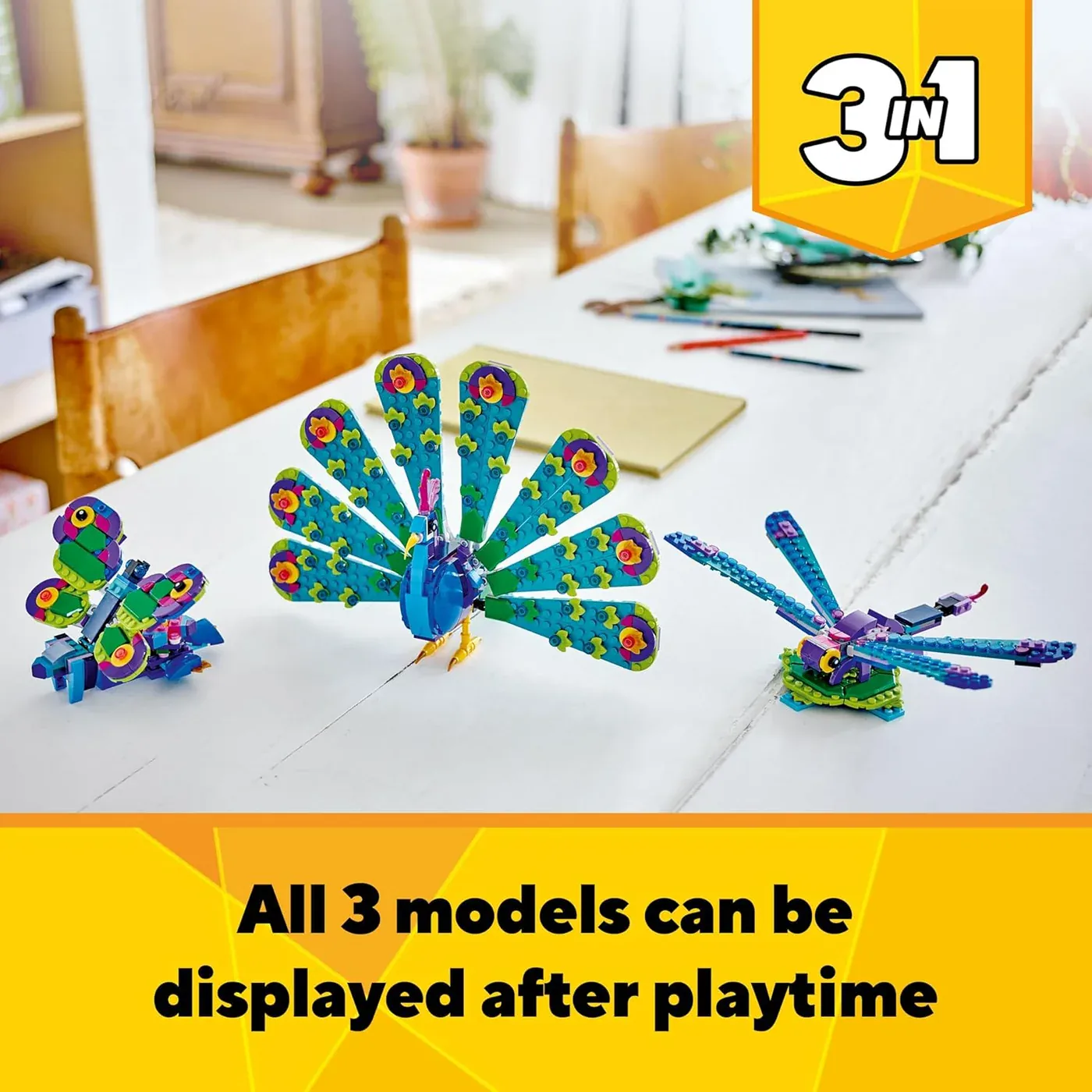 LEGO Creator Exotic Peacock 3in1 Toy Set