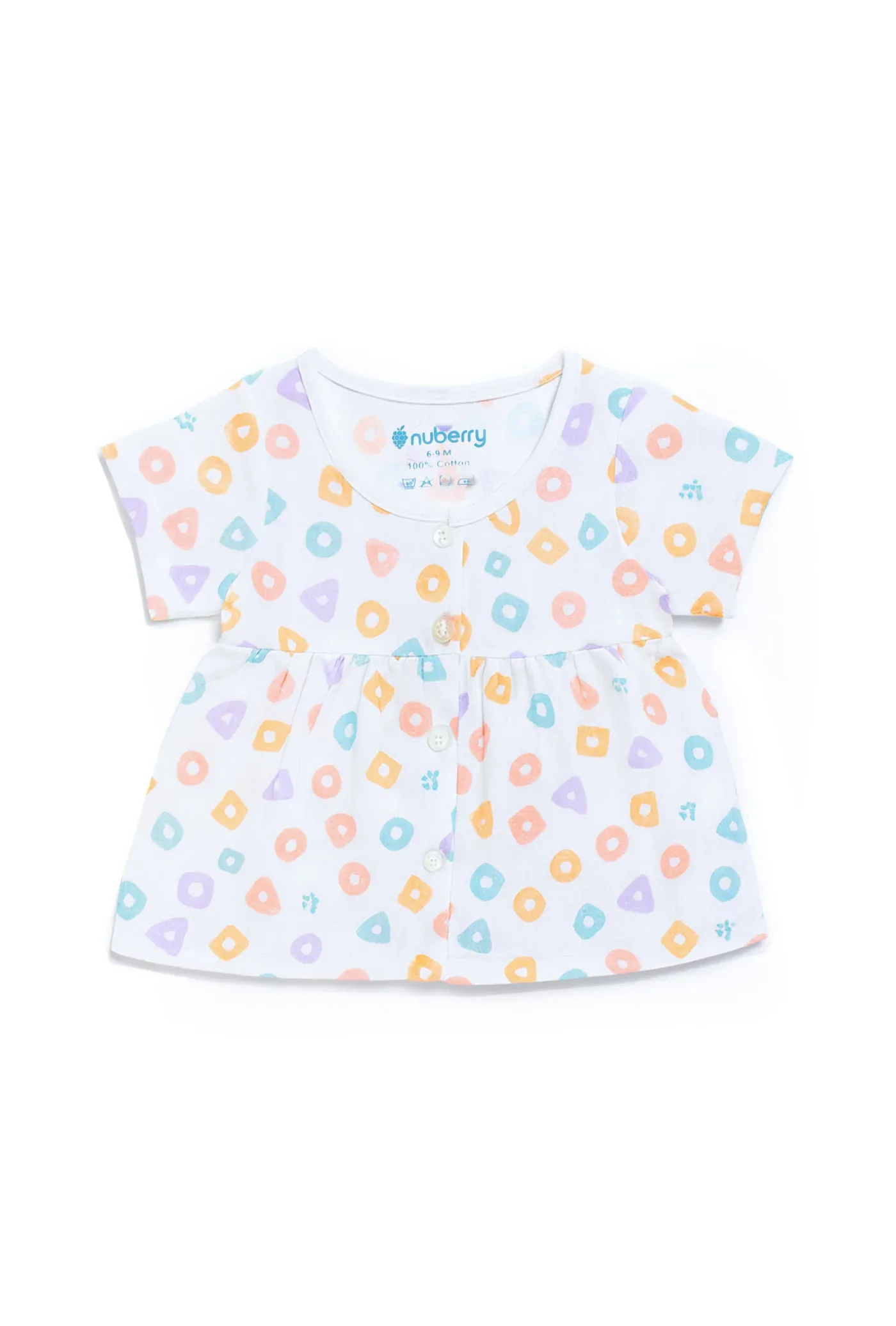 Nuberry Soft Muslin Half Sleeve Frock