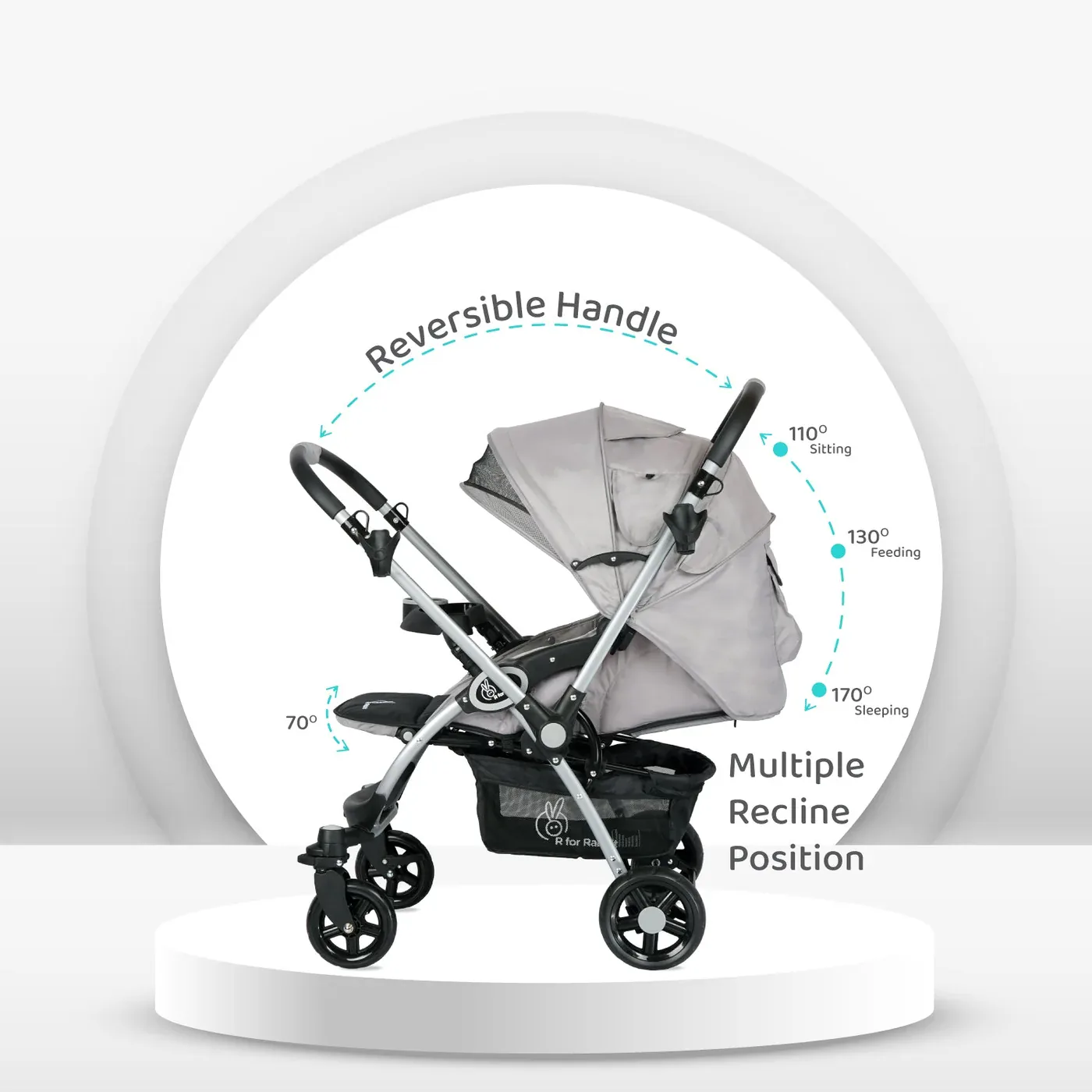 R for Rabbit Chocolate Ride Multicolor Stroller