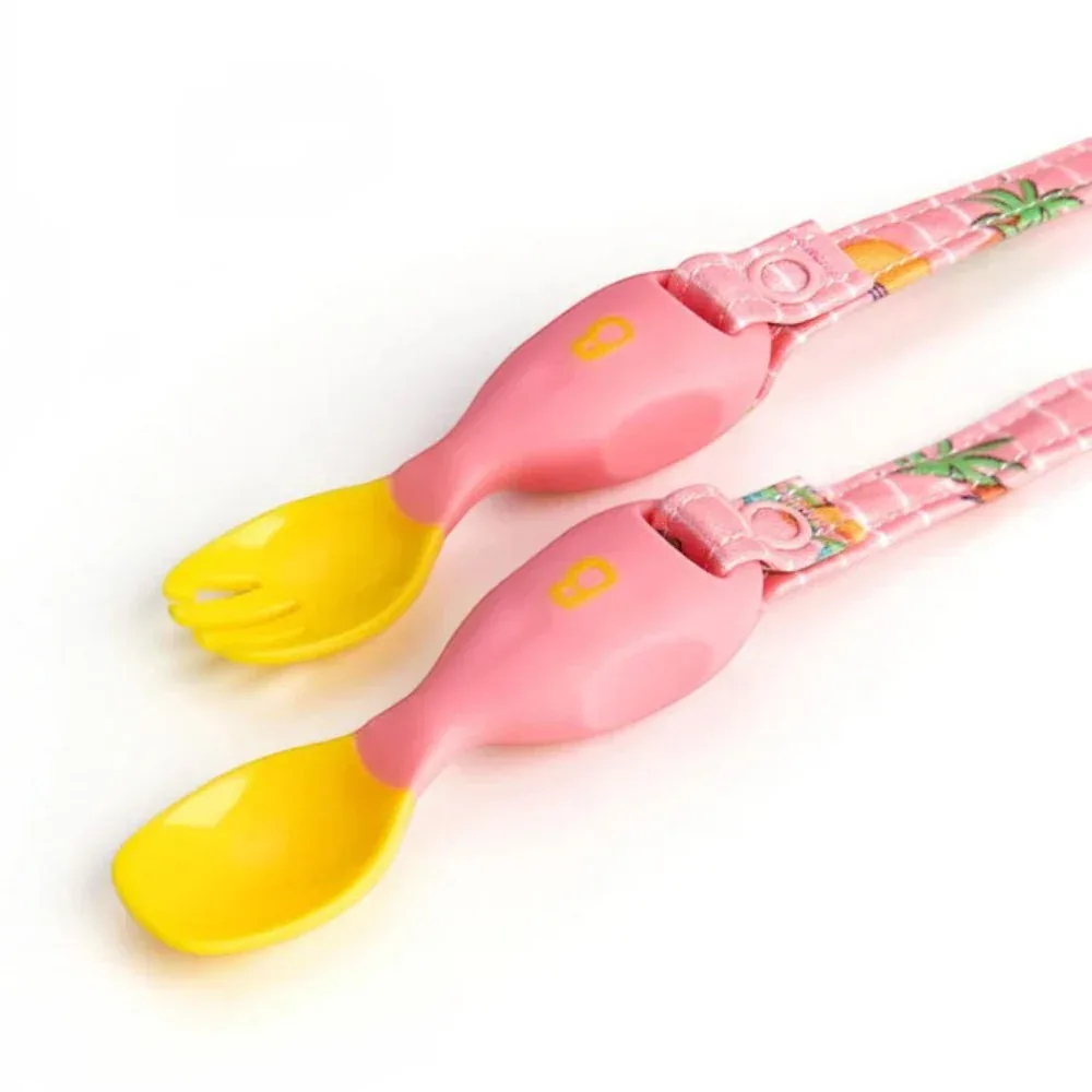 Bibado Handi Cutlery-Attachable Weaning Spoon & Fork Se…