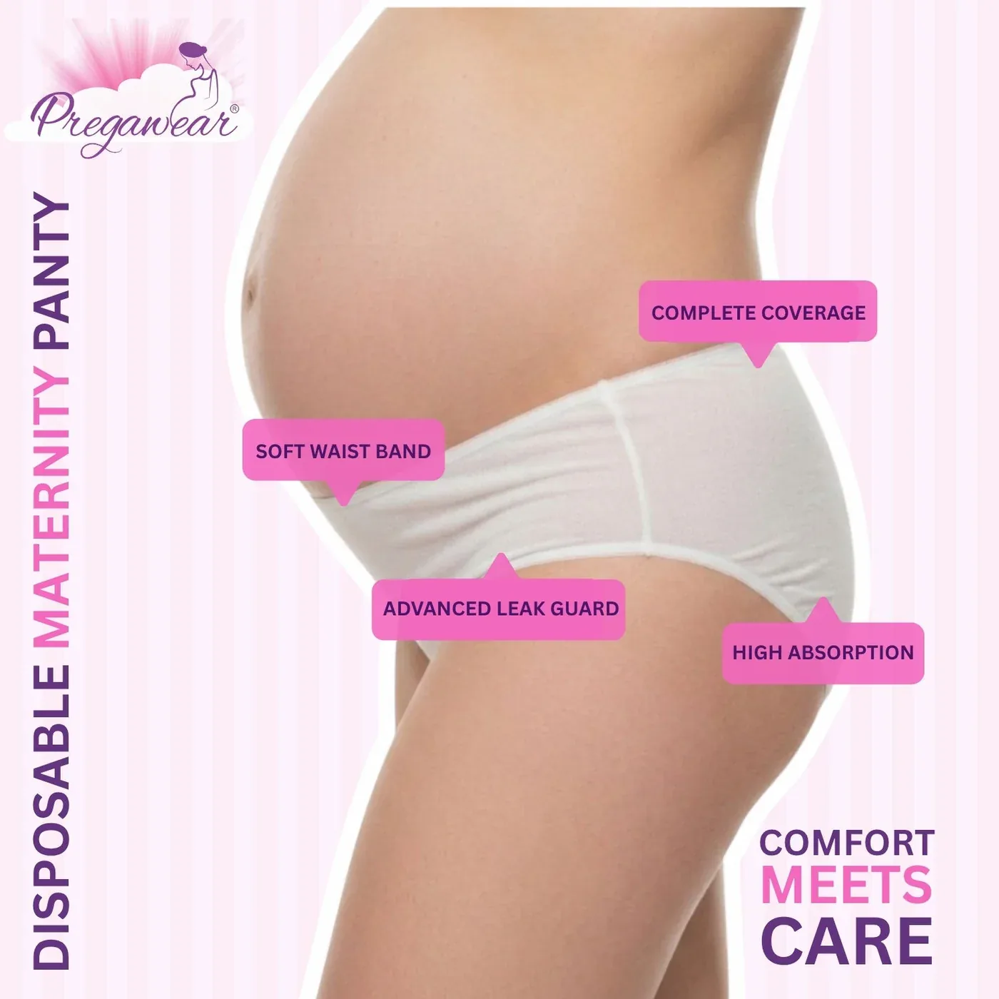Pregawear Lochia Maternity Panty & Pad Combo Pack of 5…