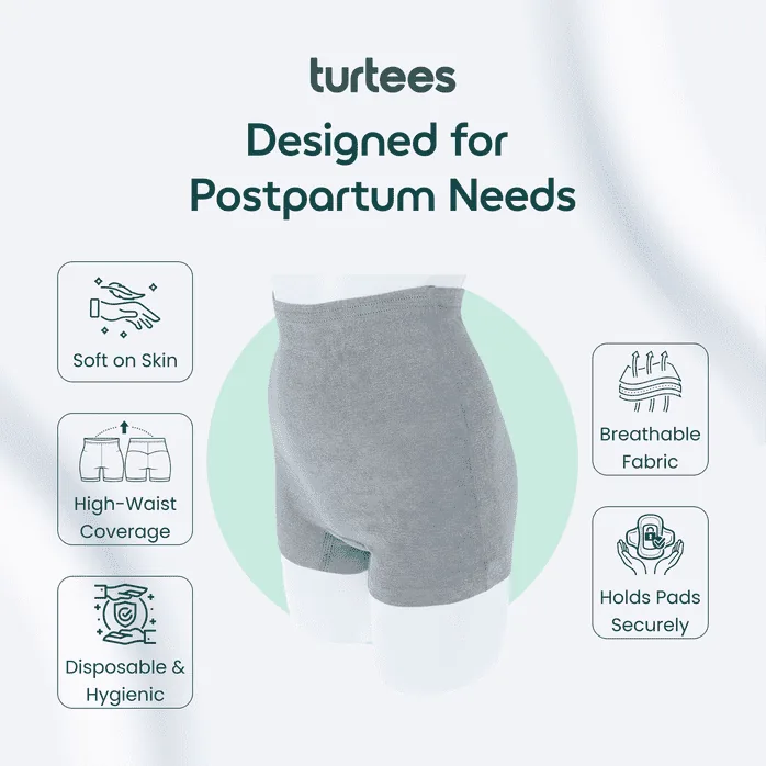 Turtees Disposable Postpartum Underwear 8Pcs