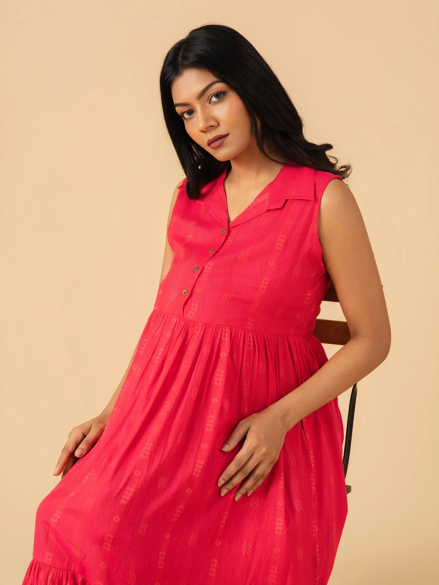 Hot Pink Maternity and Nursing Dress