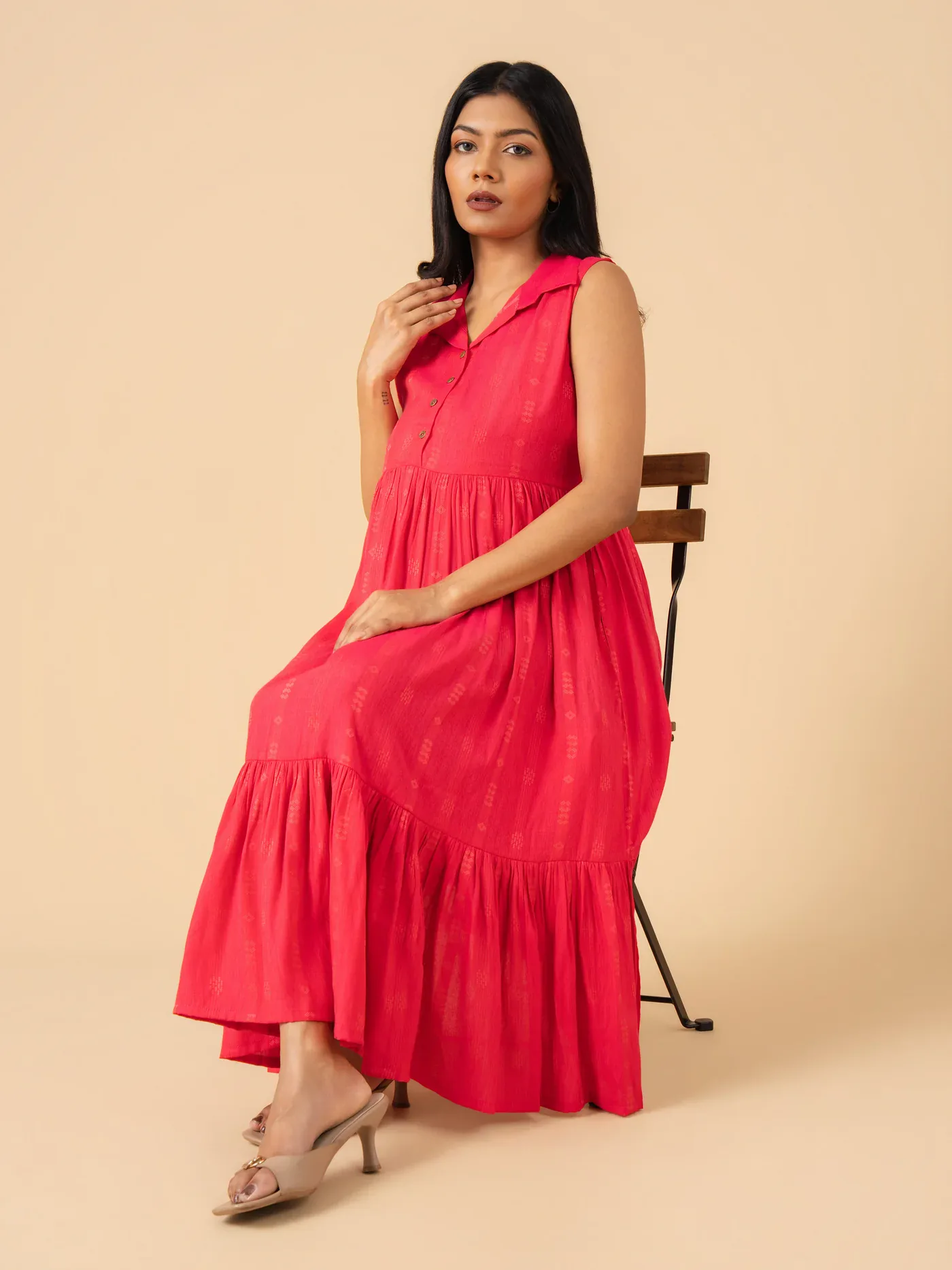 Hot Pink Maternity and Nursing Dress